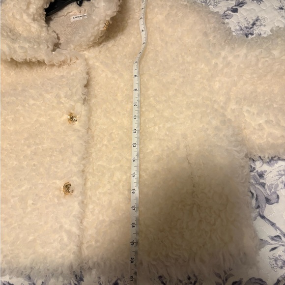 LisaMaree Brand Sherpa Wool Jacket in cream, small - Picture 16 of 16